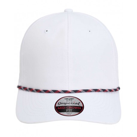 7054 Imperial 7054 The Wingman Cap White/ Navy/ White/ Red