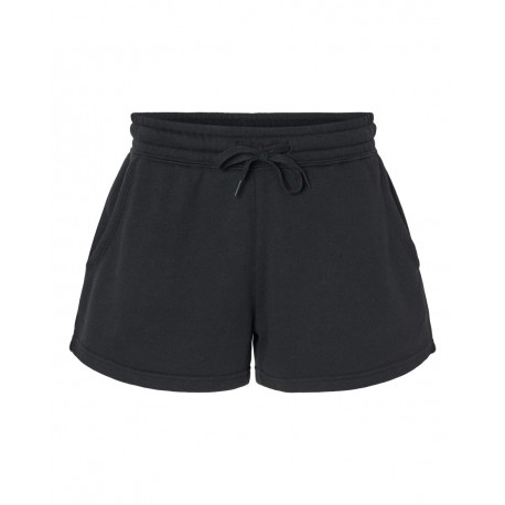 PRM20SRT Independent Trading Co. PRM20SRT Women's Lightweight California Wave Wash Fleece Shorts BLACK