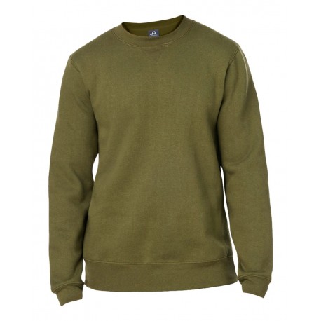 8424 J. America 8424 Premium Fleece Crewneck Sweatshirt MILITARY GREEN