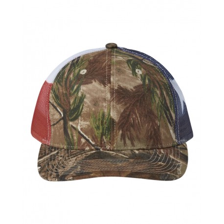 S700M Kati S700M Printed Mesh Trucker Cap All Purpose/ Texas Flag