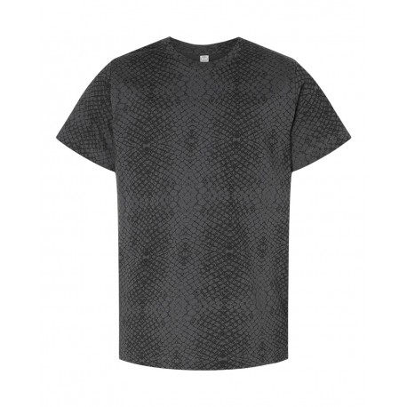 6101 LAT 6101 Youth Fine Jersey Tee Black Reptile