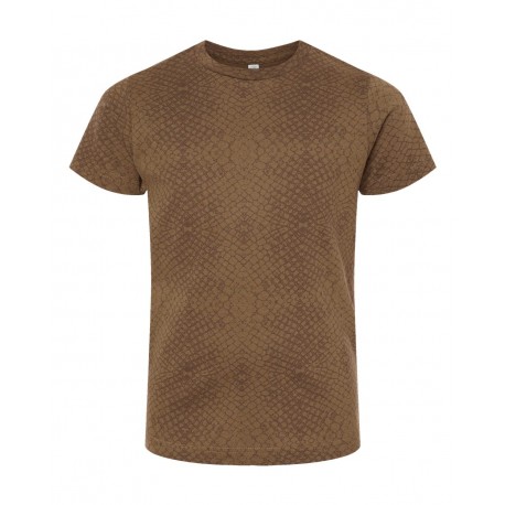6101 LAT 6101 Youth Fine Jersey Tee Brown Reptile