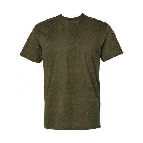 6901 LAT 6901 Fine Jersey Tee Green Reptile