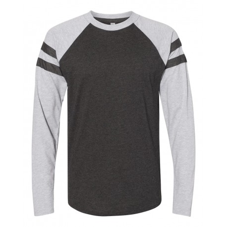 6934 LAT 6934 Fine Jersey Mash Up Long Sleeve Tee Vintage Smoke/ Vintage Heather
