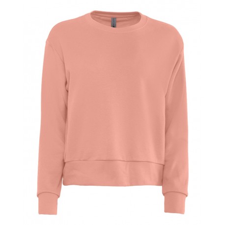 9084 Next Level 9084 Women's Laguna Sueded Sweatshirt DESERT PINK