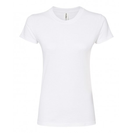 213 Tultex 213 Women's Fine Jersey Slim Fit T-Shirt WHITE
