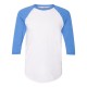 BB453W American Apparel White/ Heather Lake Blue