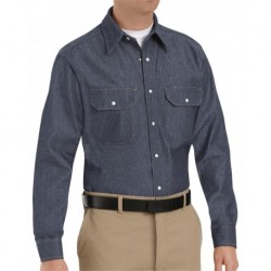 Red Kap SD78T Deluxe Denim Long Sleeve Shirt - Tall Sizes