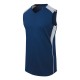 312162 Augusta Sportswear Navy/ Silver Grey/ White