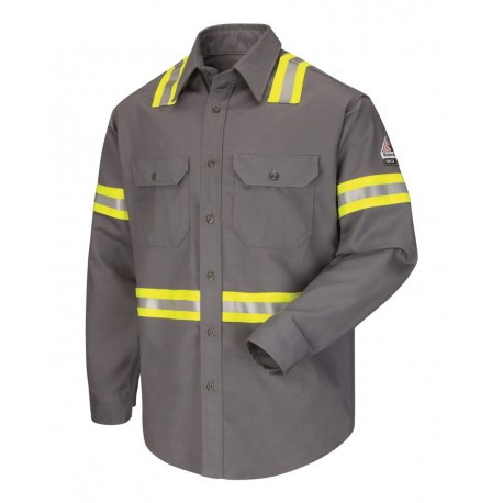 SLDTT Bulwark SLDTT Enhanced Visibility Uniform Shirt - Tall Sizes GREY