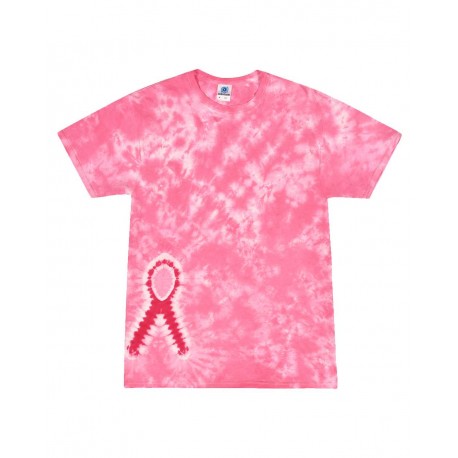 1150 Colortone 1150 Shapes Tie-Dyed T-Shirt PINK RIBBON