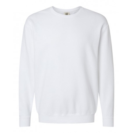 1466 Comfort Colors 1466 Garment-Dyed Lightweight Fleece Crewneck Sweatshirt WHITE