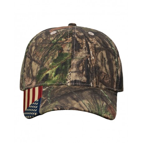 LC350 Kati LC350 Camo Woven USA Flag Cap Xtra/ USA Flag