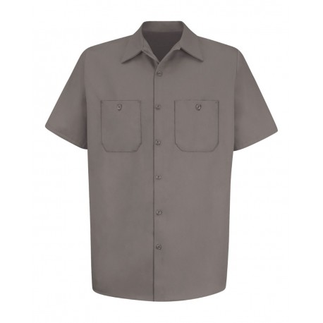 SC40T Red Kap SC40T Cotton Short Sleeve Uniform Shirt - Tall Sizes GRAPHITE GREY
