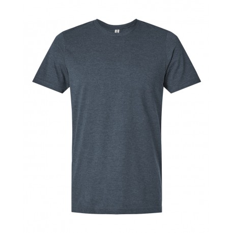 602CVC Tultex 602CVC Combed CVC T-Shirt Heather Navy Blue