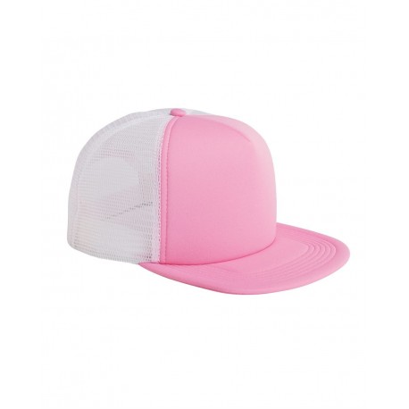 BX030 Big Accessories BX030 Foam Front Trucker Cap WHITE/ BLACK