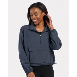 Boxercraft BW5204 Women's Stretch Woven Quarter-Zip Pullover