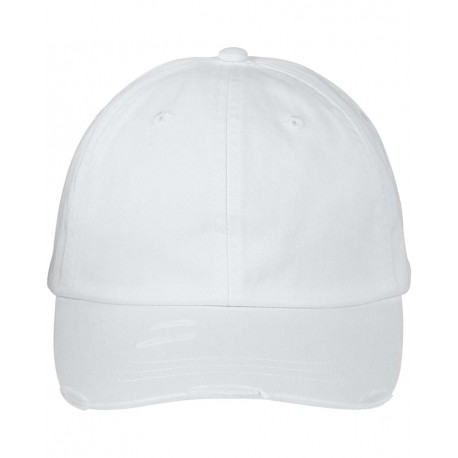 LP108 Adams Headwear LP108 Classic Pigment Distressed Cap WHITE