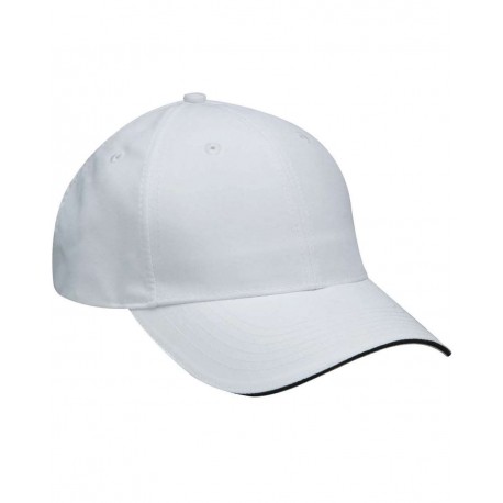 PE102 Adams Headwear PE102 Performer Cap WHITE/ BLACK