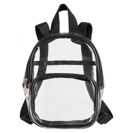BE268 BAGedge BE268 Clear PVC Mini Backpack BLACK