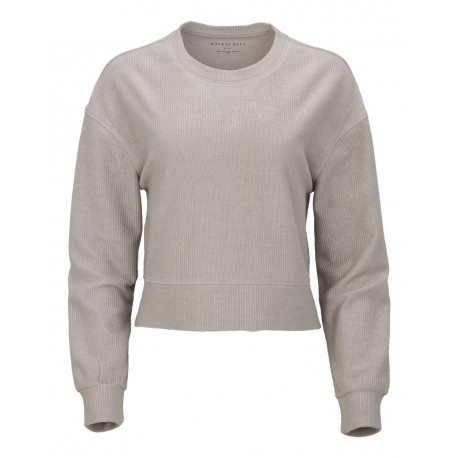 BW5102 Boxercraft BW5102 Women's Cropped Boxy Long Sleeve T-Shirt OXFORD