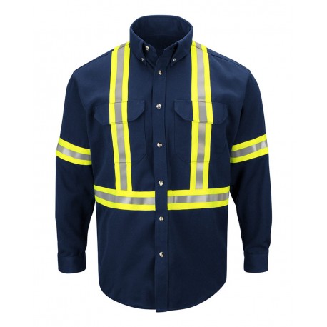 SLUC Bulwark SLUC Dress Uniform Shirt with CSA reflective trim - EXCEL FR ComforTouch NAVY
