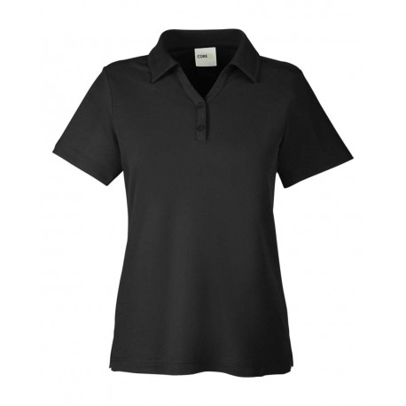 CE112W CORE365 CE112W Women's Fusion ChromaSoft Pique Polo BLACK