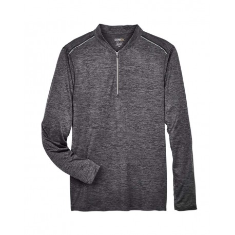 CE401T CORE365 CE401T Tall Kinetic Performance Quarter-Zip Pullover Carbon Heather/ Black