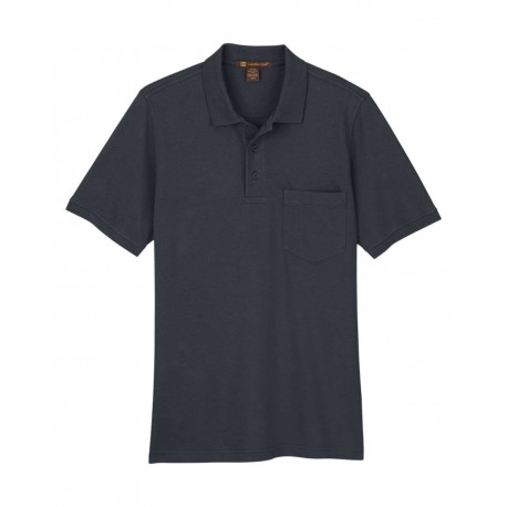 M205P Harriton M205P Valiant Cotton Snag Protect Pocket Polo DARK CHARCOAL