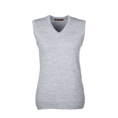 M415W Harriton M415W Women's Pilbloc V-Neck Sweater Vest GREY HEATHER