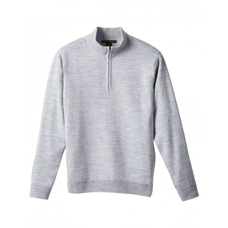M421 Harriton M421 Unisex Pilbloc Quarter-Zip Pullover Sweater GREY HEATHER