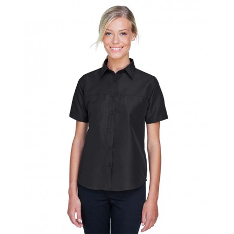M580W Harriton M580W Women's Key West Short Sleeve Performance Staff Shirt BLACK