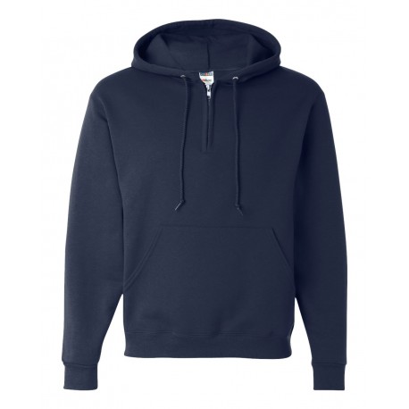 994MR JERZEES 994MR NuBlend Quarter-Zip Hooded Sweatshirt J. NAVY