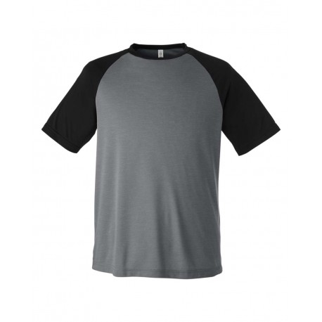 TT62 Team 365 TT62 Zone Colorblock Raglan T-Shirt Dark Grey Heather/ Black