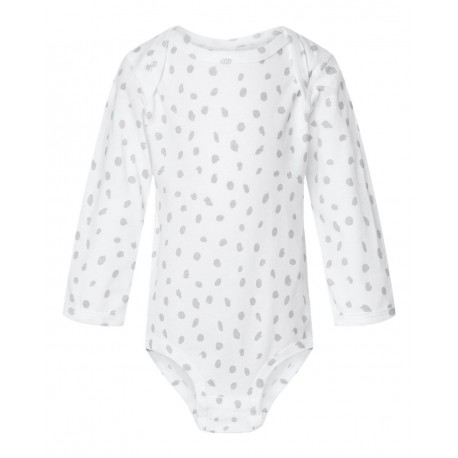 4421 Rabbit Skins 4421 Infant Fine Jersey Long Sleeve Bodysuit White Spot