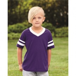 Augusta Sportswear 361 Youth V-Neck Jersey with Striped Sleeves