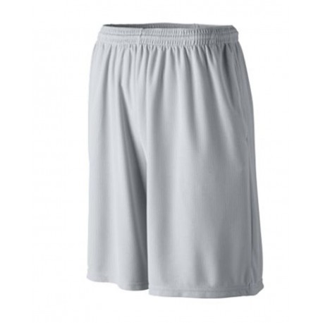 814 Augusta Sportswear 814 Youth Longer Length Wicking Shorts with Pockets BLACK