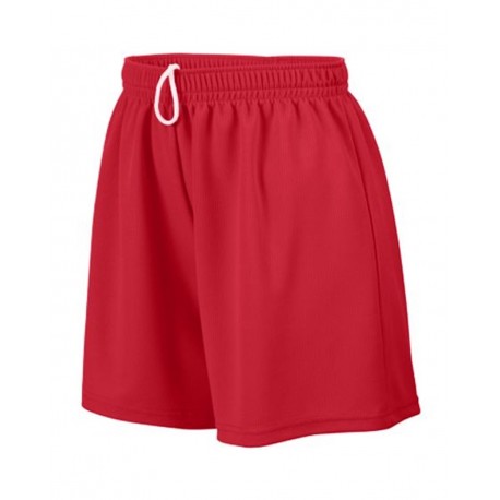 961 Augusta Sportswear 961 Girls' Wicking Mesh Shorts WHITE