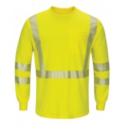 Bulwark SMK8L Hi-Visibility Lightweight Long Sleeve T-Shirt - Long Sizes