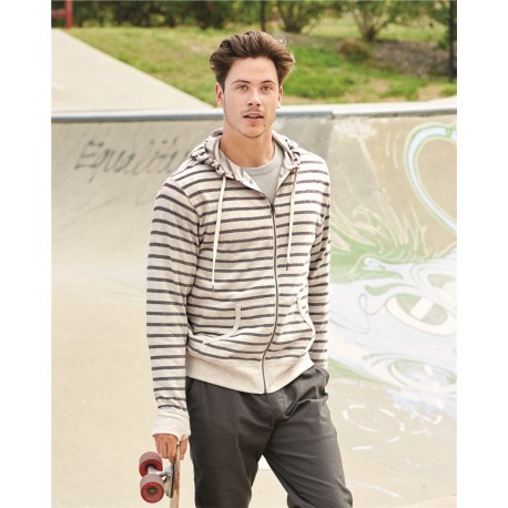 PRM90HTZ Independent Trading Co. PRM90HTZ Heathered French Terry Full-Zip Hooded Sweatshirt 