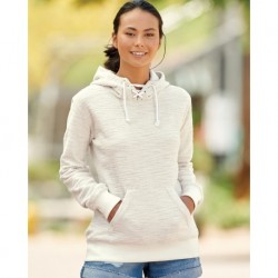 J. America 8694 Women's French Terry Sport Lace Scuba Hooded Pullover