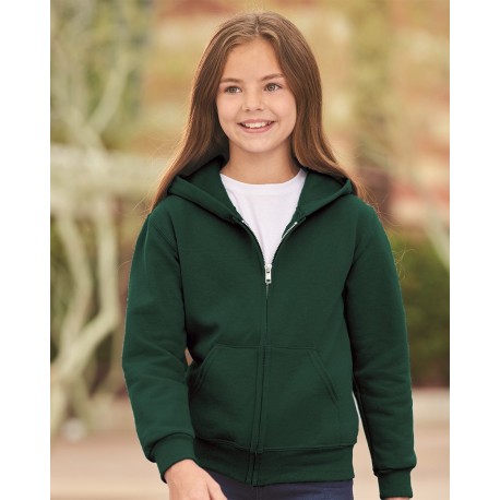 993BR JERZEES 993BR NuBlend Youth Full-Zip Hooded Sweatshirt 