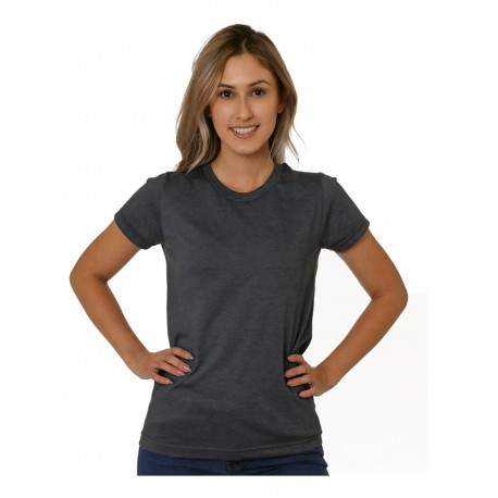 5810 Bayside 5810 Women's USA-Made Triblend Short Sleeve T-Shirt TRI CHARCOAL