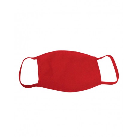 9100 Bayside 9100 100% Cotton Face Mask RED