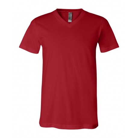 3005 BELLA + CANVAS 3005 Jersey V-Neck Tee CANVAS RED