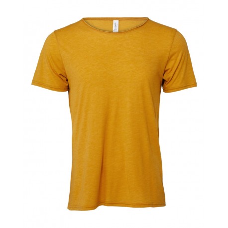 3414 BELLA + CANVAS 3414 FWD Fashion Triblend Raw Neck Tee MUSTARD TRIBLEND
