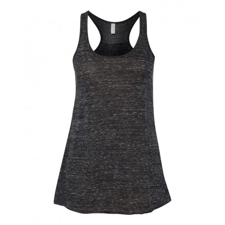 8800 BELLA + CANVAS 8800 Women's Flowy Racerback Tank BLACK MARBLE