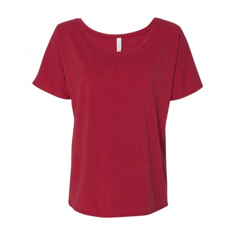 8816 BELLA + CANVAS 8816 Women's Slouchy Tee RED SPECKLED