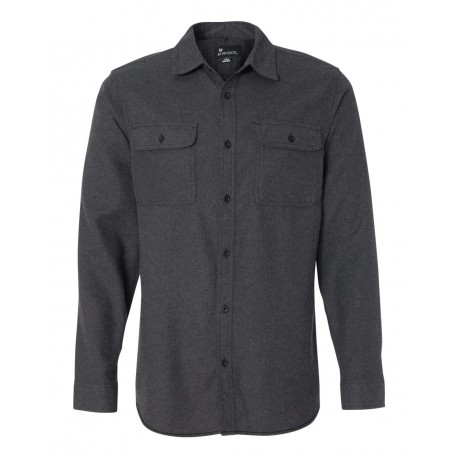 8200 Burnside 8200 Long Sleeve Solid Flannel Shirt CHARCOAL