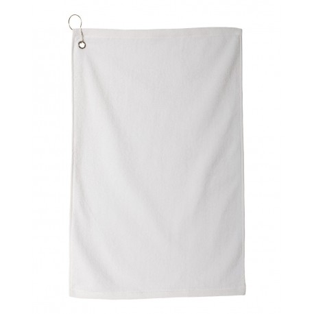 C1518MGH Carmel Towel Company C1518MGH Microfiber Golf Towel WHITE